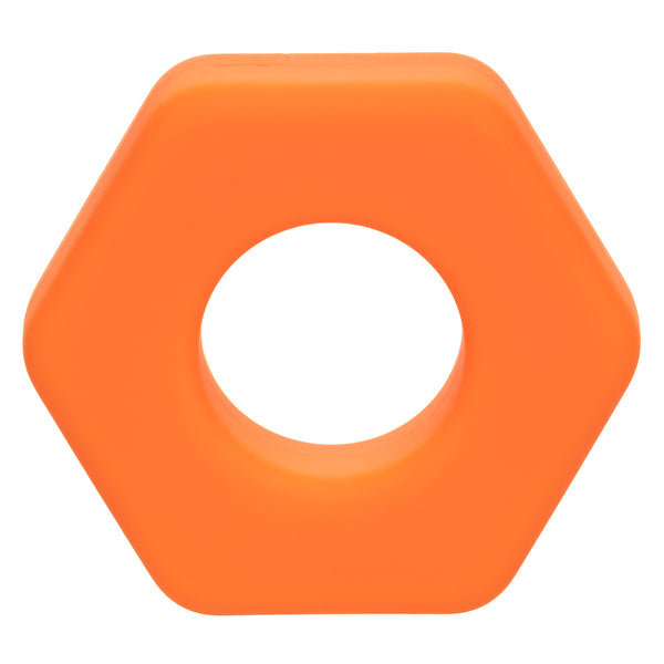 Alpha Liquid Silicone Prolong Sexagon Ring -  Orange SE1491702