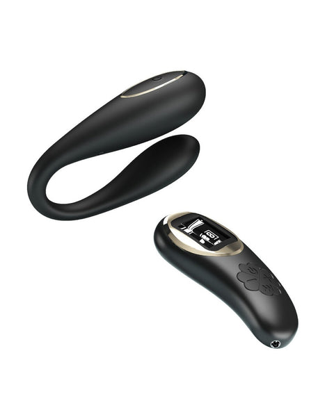 Nathan Double Pleasure Remote Control Vibrator -  Black BI-014582W-LED