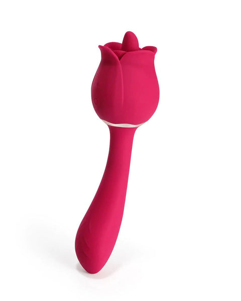 Rhea - the Rose Clit Licking Tongue Vibrator and G Spot Massager - Pink H-TE-07-528RE