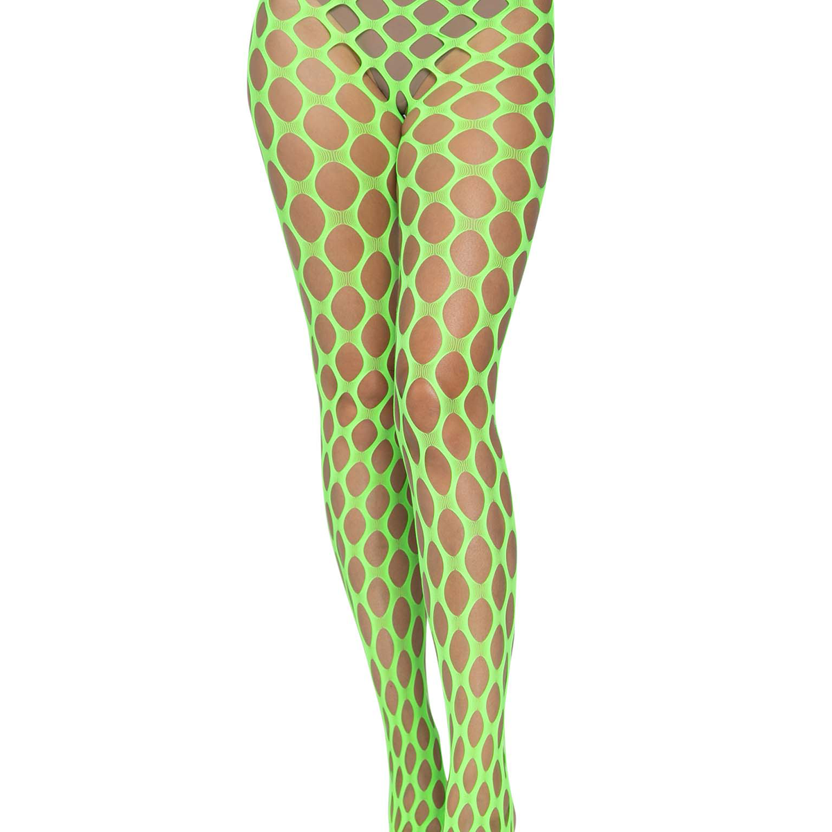 Jumbo Pothole Net Tights - Neon Green - One Size LA-9331NGRN