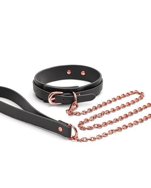 Bondage Couture - Collar and Leash - Black NSN-1306-23