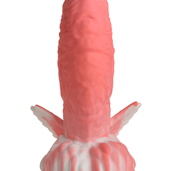 Pegasus Pecker Winged Silicone Dildo - Pink/white CC-AH239-PNK