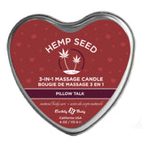 Hemp Seed 3-in-1 Massage Candle - Pillow Talk - 4 Oz EB-HSCV022A