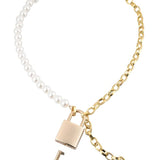 Pearl Day Collar - White/gold SS09852