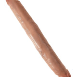 King Cock  12 Inch Slim Double Dildo - Tan PD5516-22