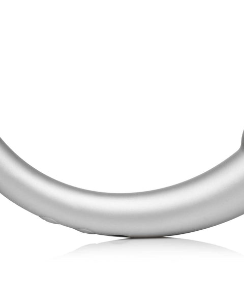 10x Vibra-Crescent Silicone Dual Ended Dildo -  Silver MS-AH112-SIL