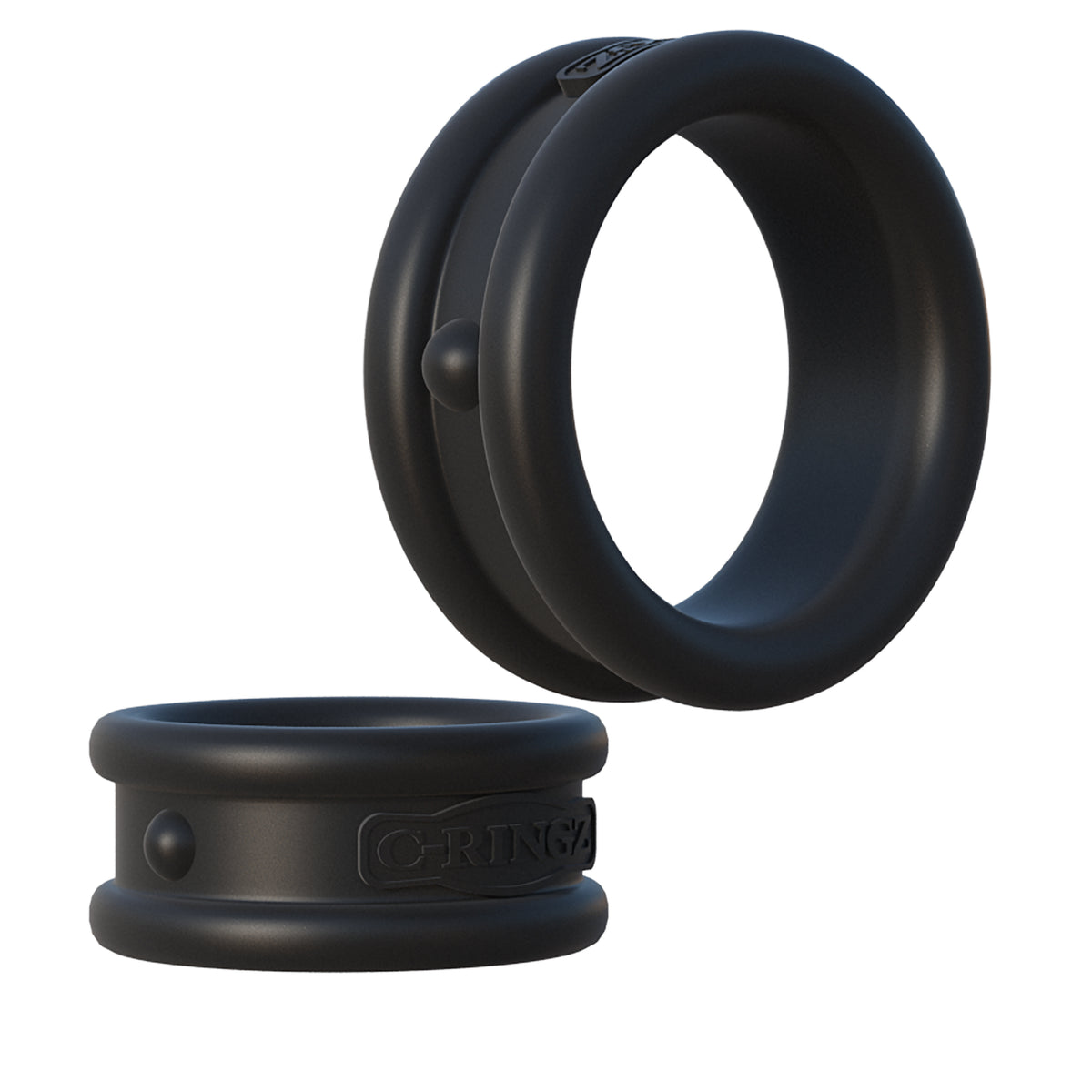 Fantasy C-Ringz Max Width Silicone Rings - Black PD5905-23